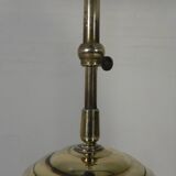 Art Deco pendant lamp with matt glass shade and brass fixture, 1930s