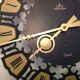 Black and gold metal clock by Meister Anker / vintage 60s-70s