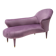 Italian Mid-Century Style Dormeuse in Mauve Velvet with Brass Feet