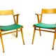 Paire de fauteuil chaise bridge design vintage 50