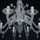 1940s Vintage Murano Clear Glass Chandelier, Classic Italian Art Glass