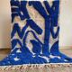 Traditional blue Beni Ourain artisan rug 140 x 260 cm