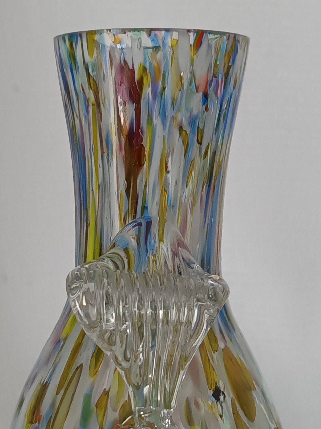 Vase d'art marmoréen vintage