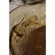 Glass coupe 'Naïades' with turned wooden Art Deco base