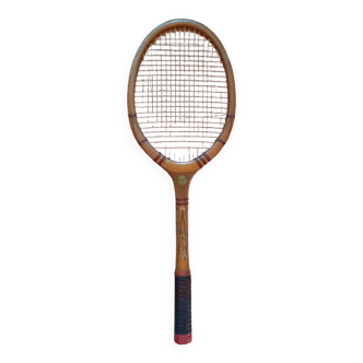 Wooden tennis racket brand j.gauthier fils & cie + 2 presses (wood and aluminum)