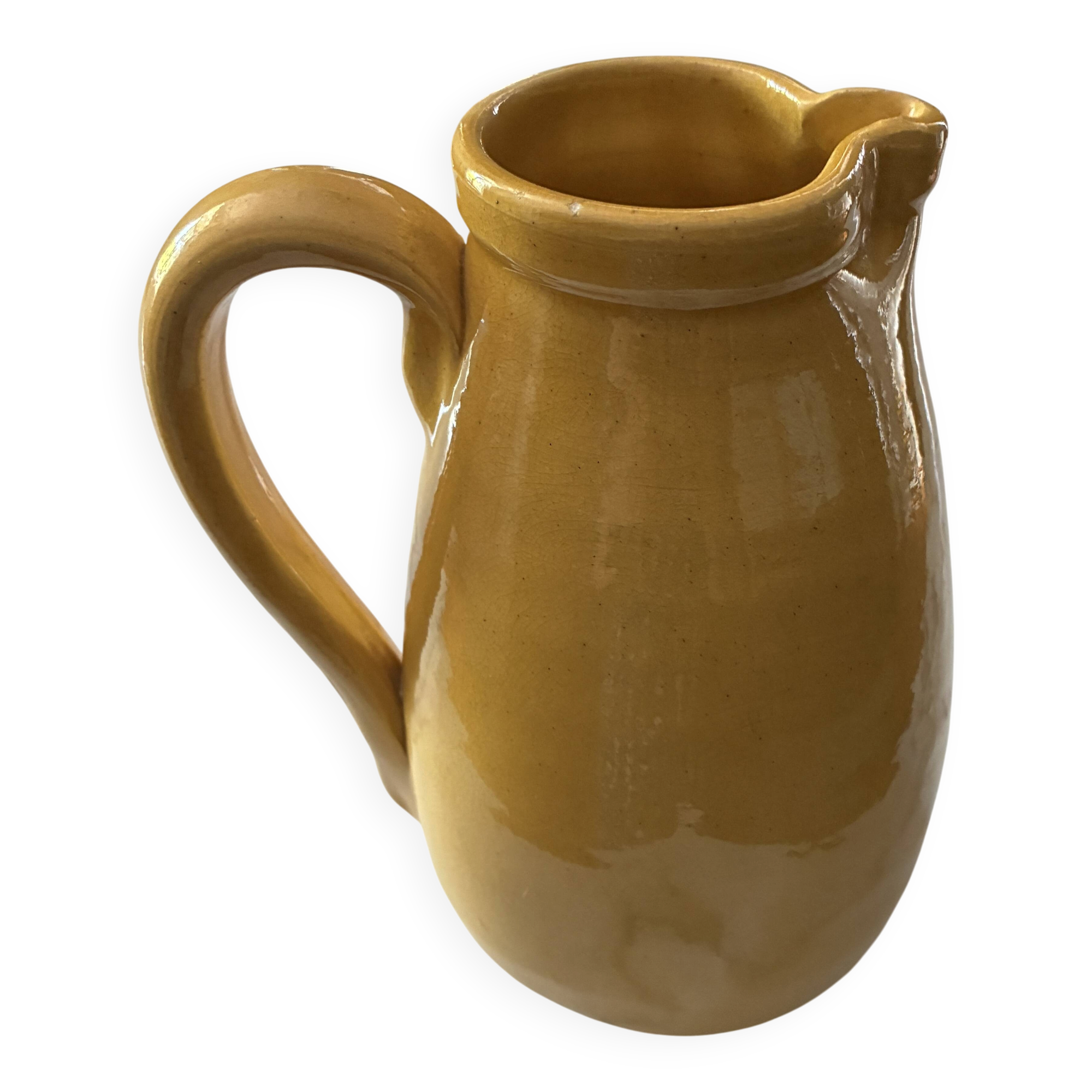 Glazed terracotta jug