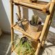 Vintage folding bamboo shelf 1950