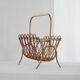 Bamboo magazine rack in mid-century 1960 style