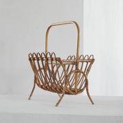 Bamboo magazine rack in mid-century 1960 style