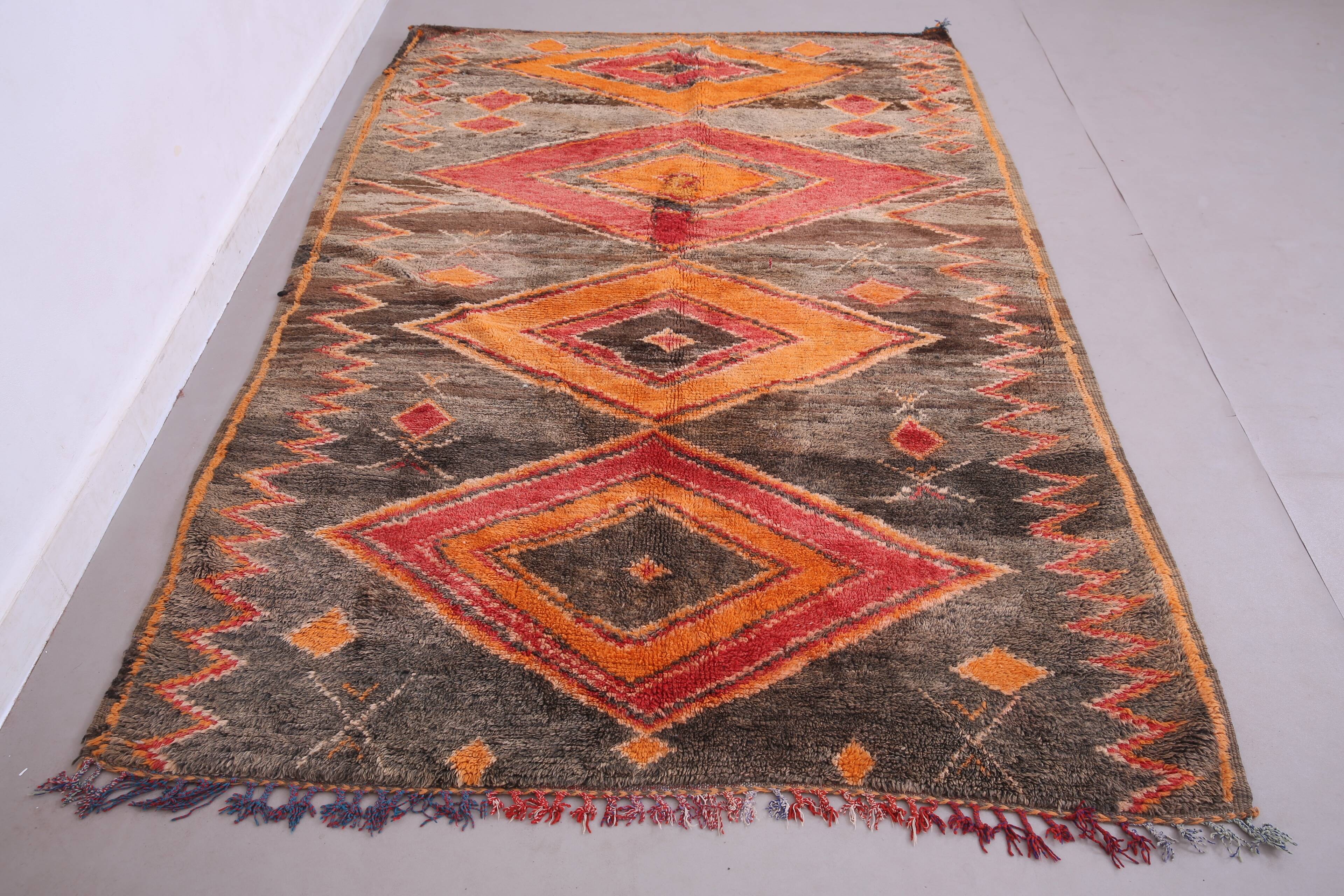 Vintage Moroccan Rug 159 x 238 cm - Bohemian Berber Rug - Antique Wool Rug