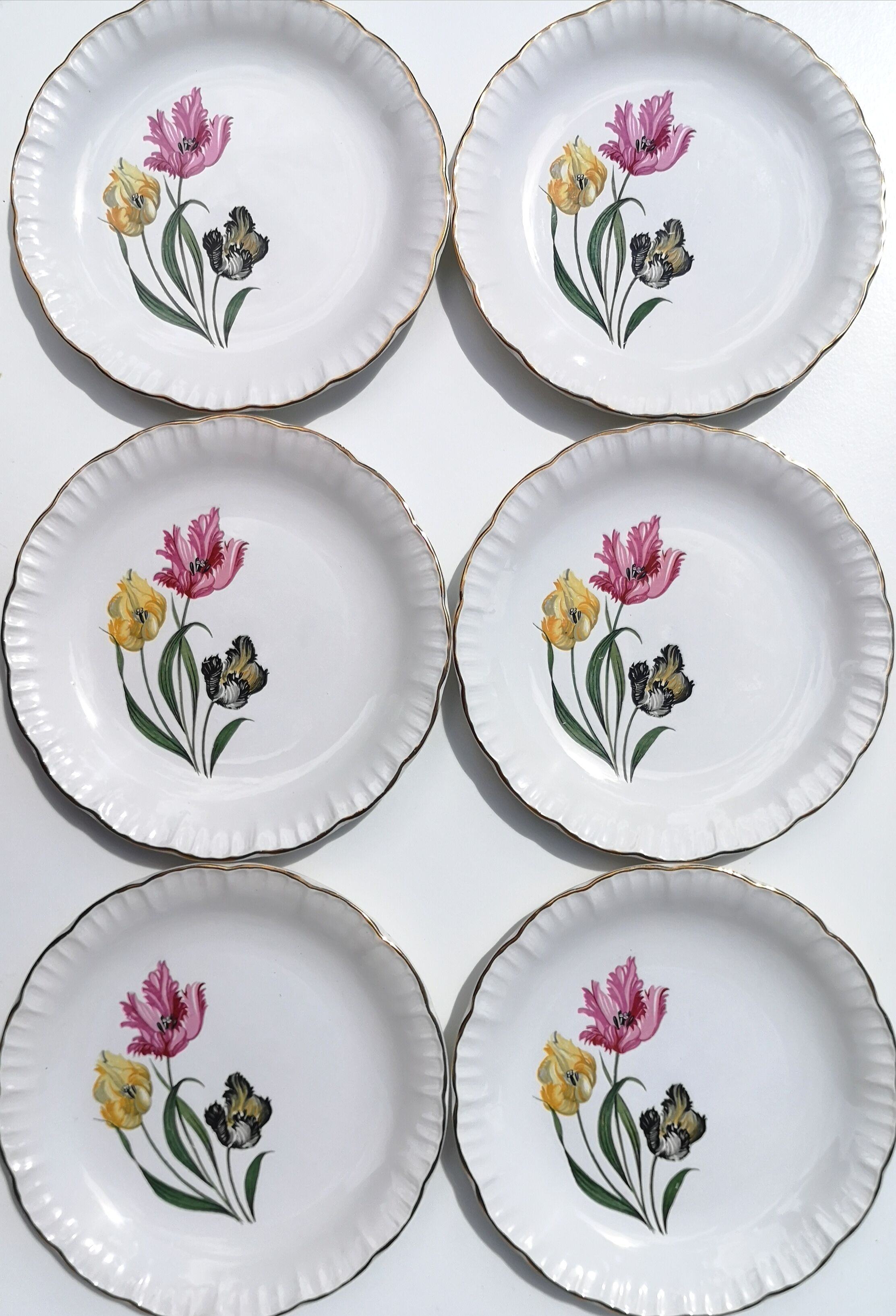 Lot 6 flat plates Digoin Sarreguemines