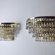 Regency sconces pair, cut crystals, Spain, 1980