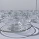 30 Duralex glass cups and 27 saucers - Cups D8cm H4cm - Saucers D12 cm