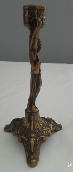 Bronze candle holder "The water carrier"