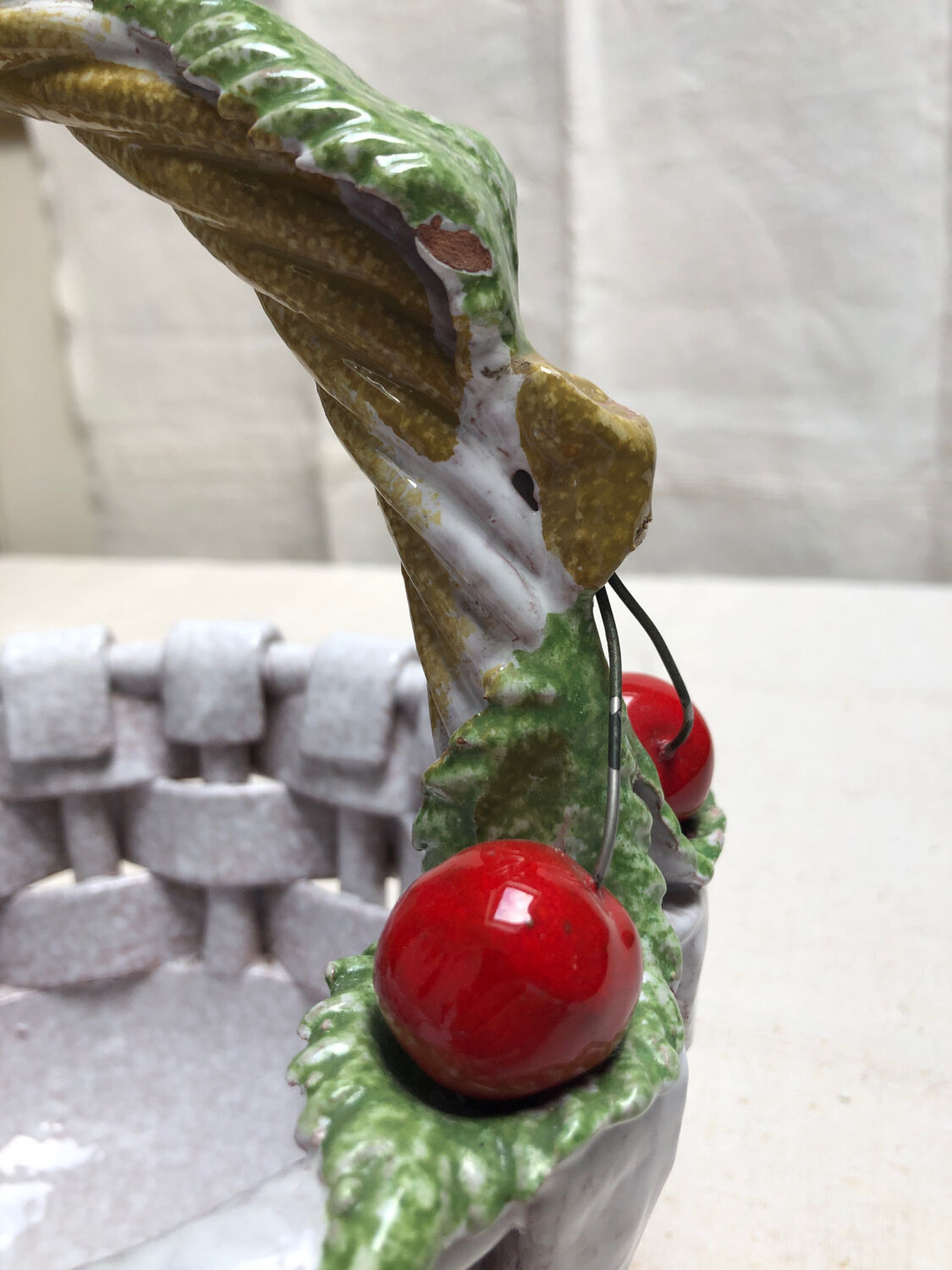 Cherry earthenware basket