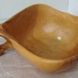 Olive wood fruit cup Marked Jean paul Brain Vallauris