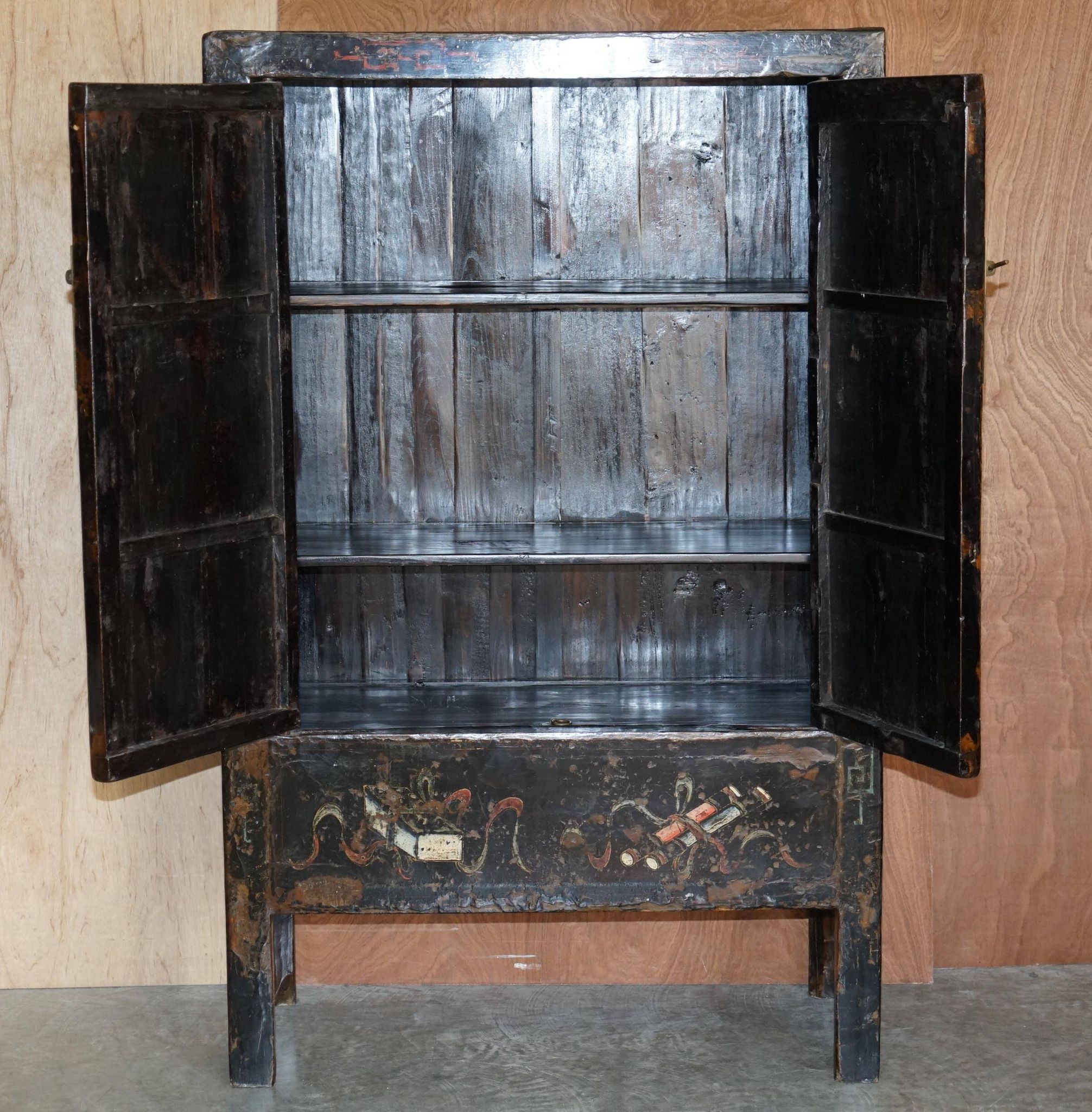 Antique Chinese wedding buffet hand-painted circa 1800