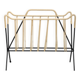 Mid-century Italian magazine holder in lacquered iron, 1960s