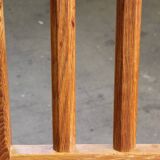 Vintage 1940s/50s solid oak Danish farmhouse chairs, Baroque style set of 4