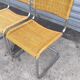 Pair of rattan and chrome-plated metal chairs, 1970
