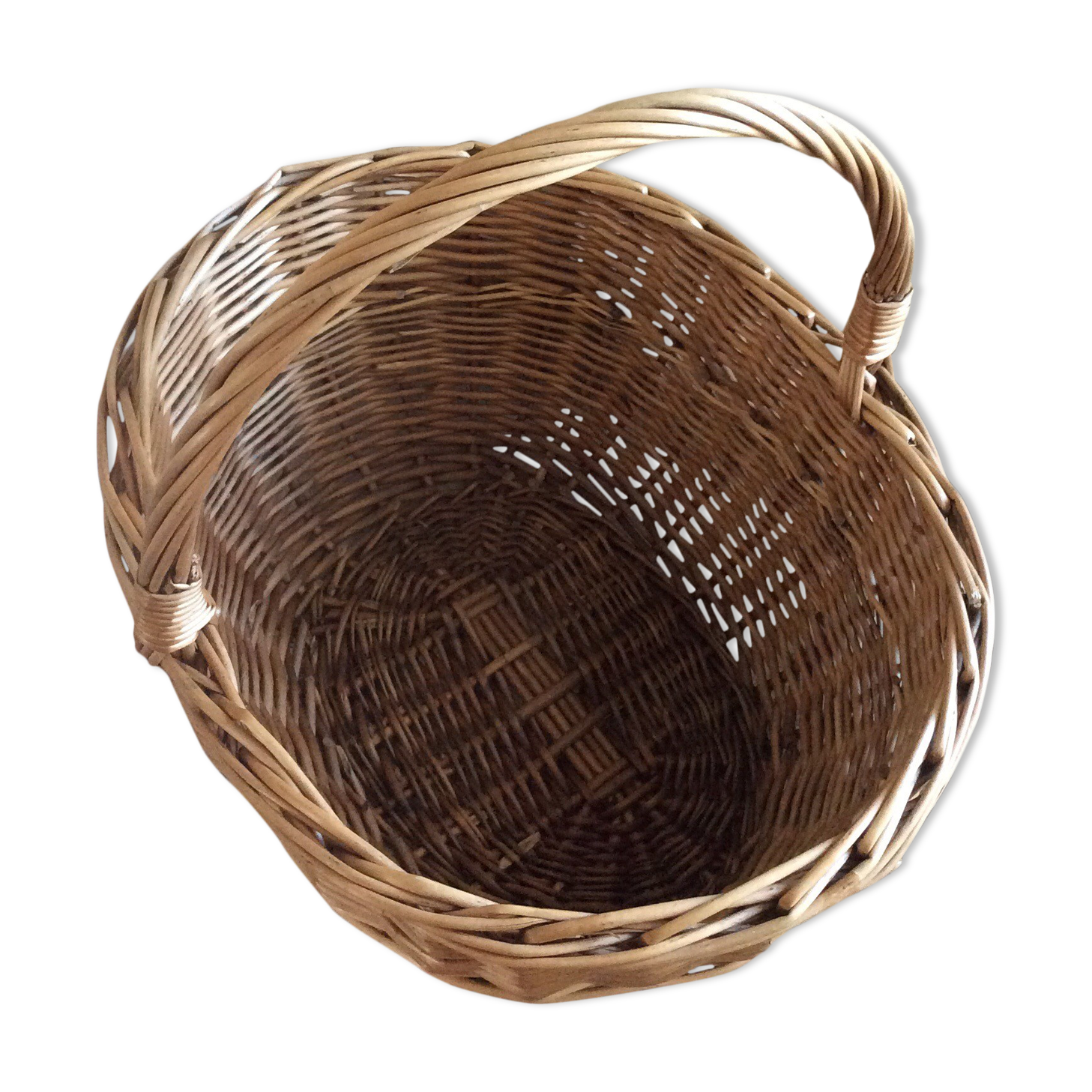 Old rattan basket - vintage