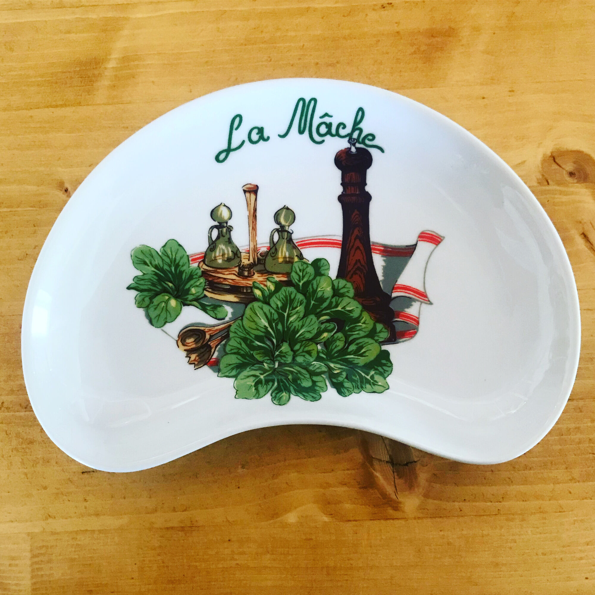 Set of 5 vintage salad plates, porcelain from Limoges