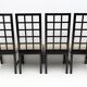Four Black Lacquered High Back Chairs, 1979