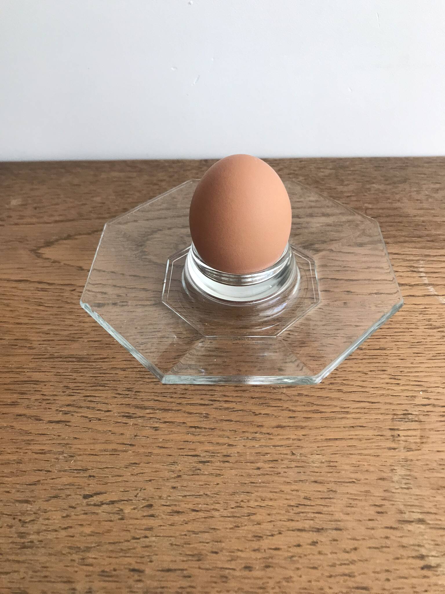 Vintage glass egg cup luminarc model Octime