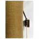 Wall sconce, brass bracket and khaki lampshade, France 1950
