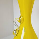 Petit vase verre soufflé jaune