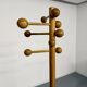 Vintage wooden coat stand with modernist design from the 1970s.