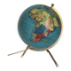 Globe vintage 1963 terrestrial Taride tripod glass world map - 28 cm