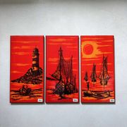 Mid-century wall art, Fat Lava wall plate by Bay Keramik