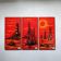 Mid-century wall art, Fat Lava wall plate by Bay Keramik