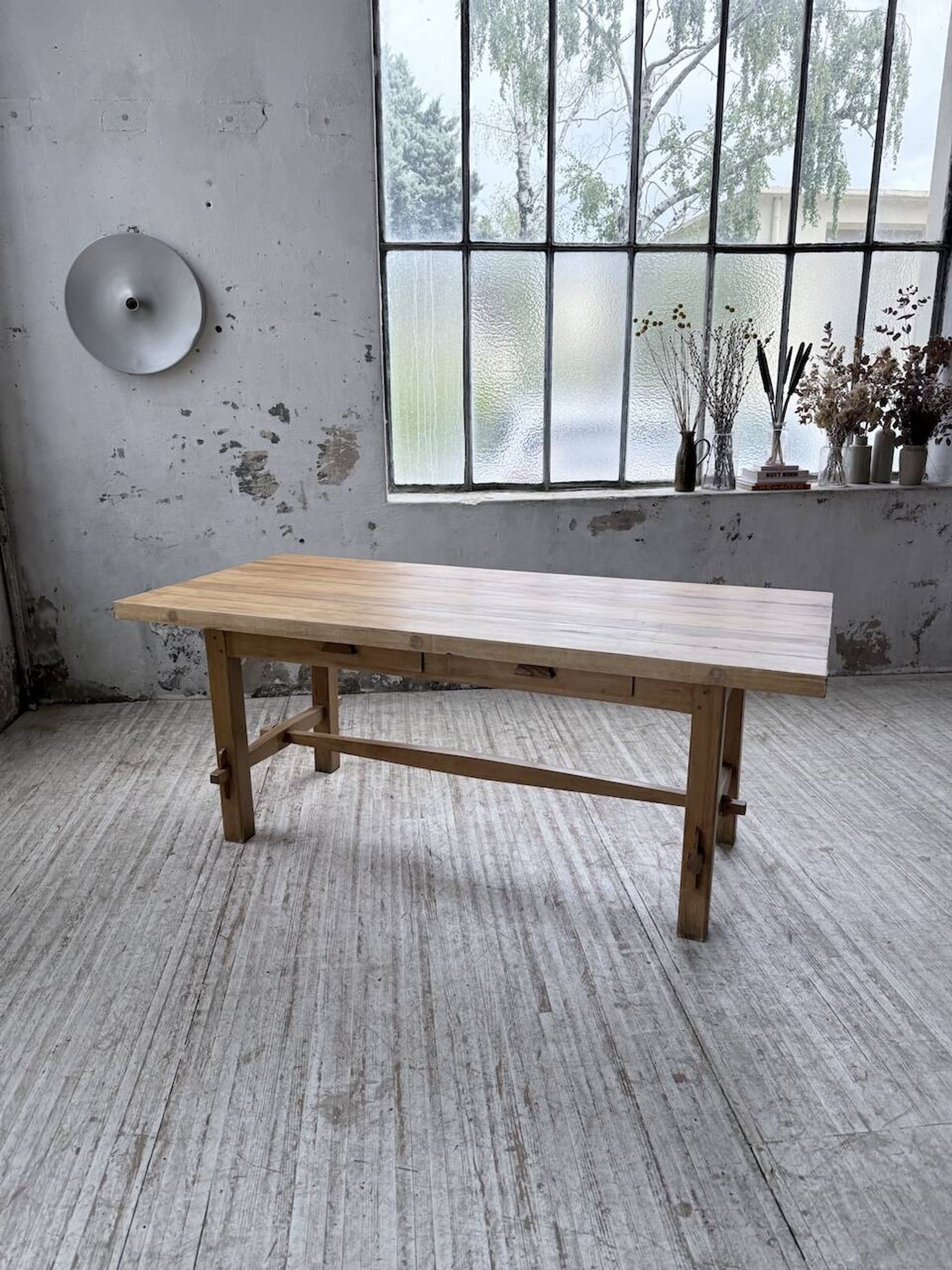 Table mobilier montagne 1950 hêtre massif