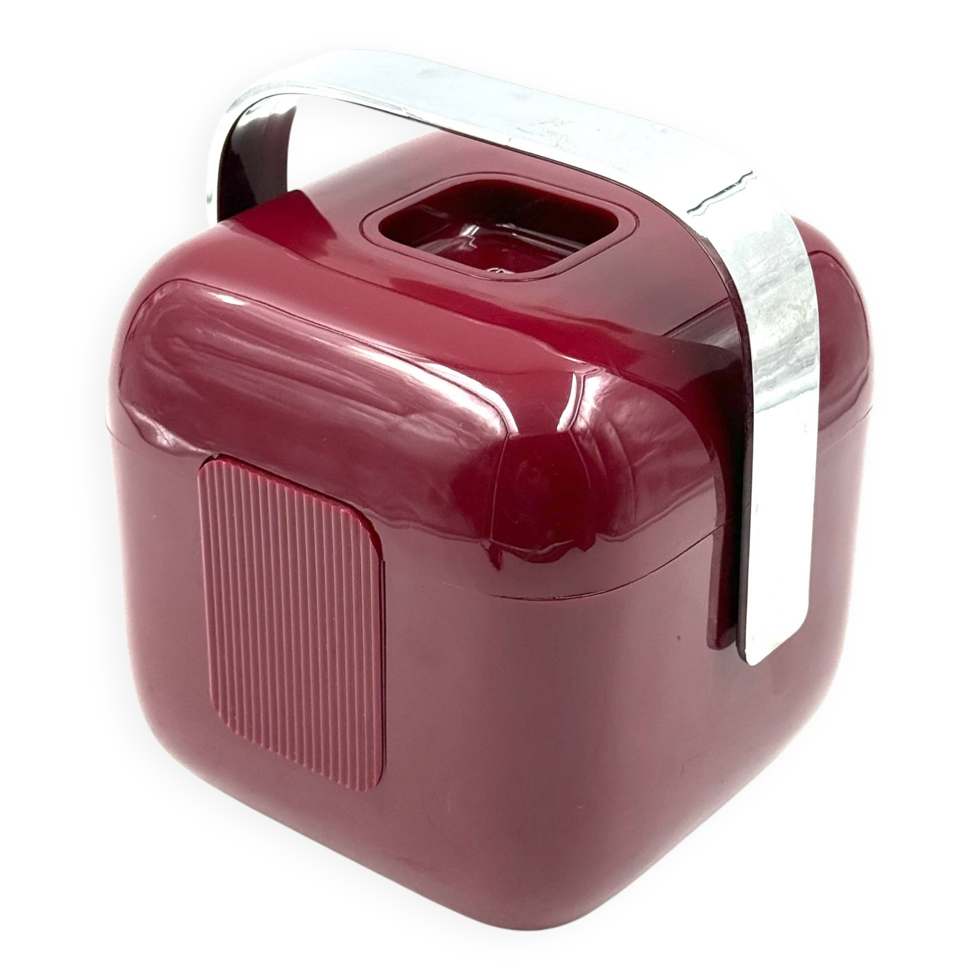 Space age red Ice Bucket, Guzzini Italy, ca. 1970s