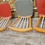 Set of 4 chairs with bars 1960