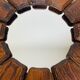 Miroir brutaliste bois rond 52 cm