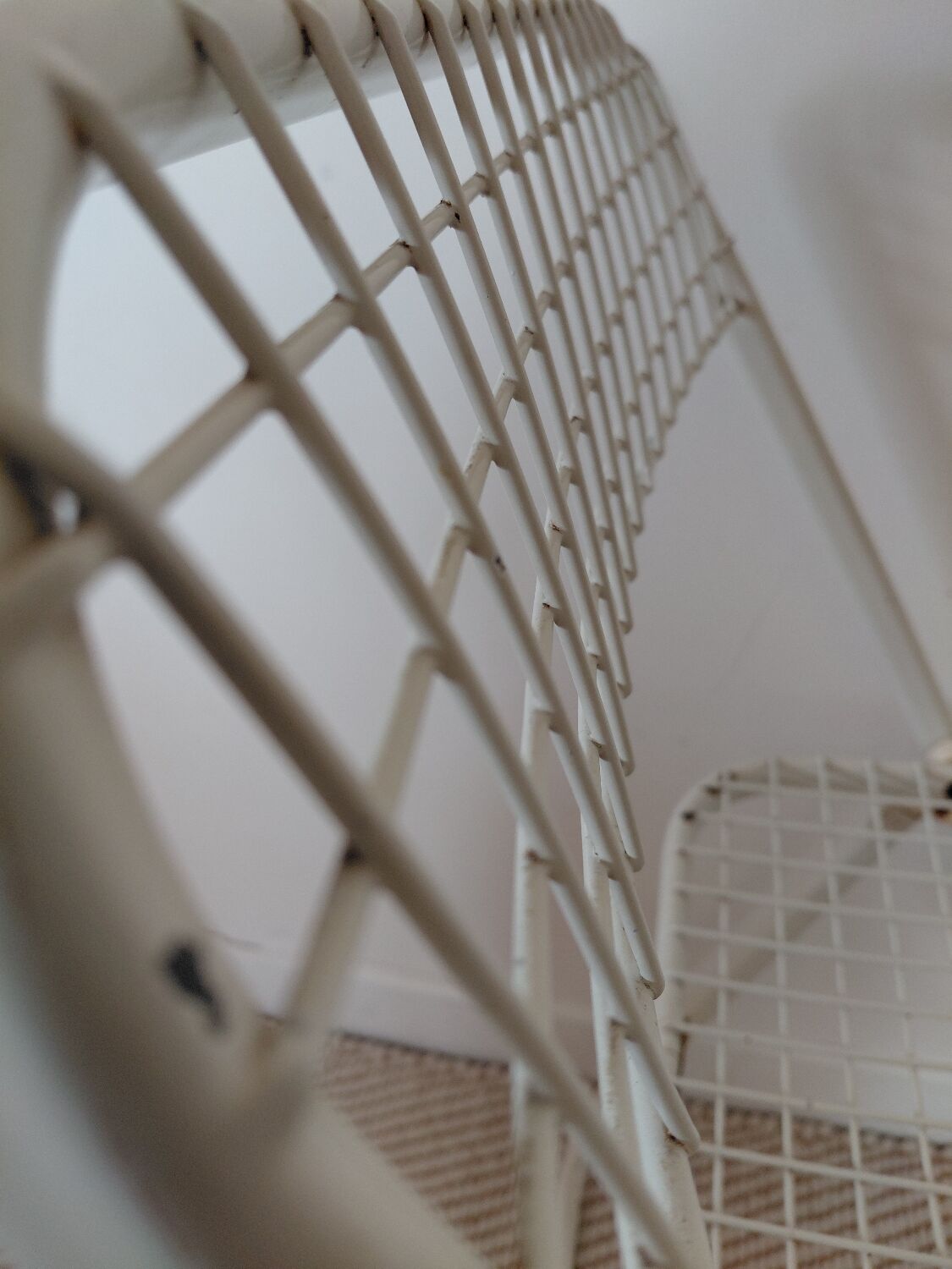 3 vintage folding chairs Talin design Italian 70s - mesh metal