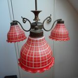 Old chandelier with sconces tulips