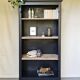 Black and wood bookcase