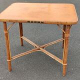 Table vintage en rotin