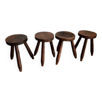 Set of 4 tripod stools