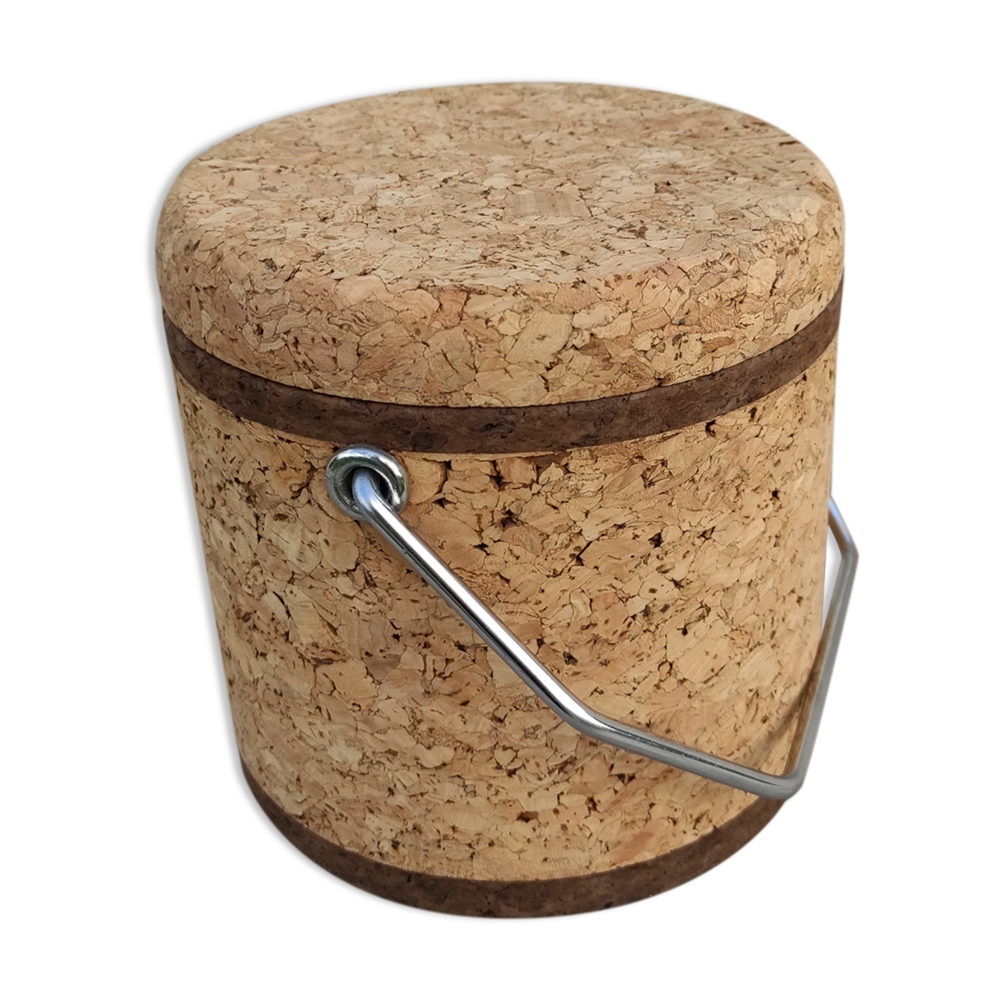 Vintage cork ice bucket