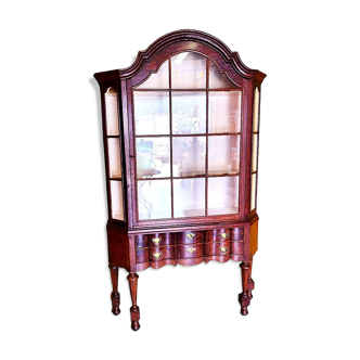 Classical Dutch Oak Display Cabinet With 2 Drawers, 2nd Half Of The 18th Century