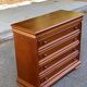Louis Philippe low depth chest of drawers in solid wood with 4 drawers