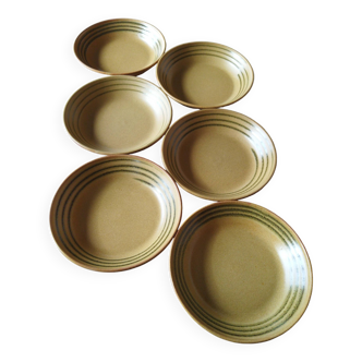 6 Sarreguemines “Chaumière” soup plates