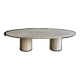 Calypso oval coffee table - natural travertine