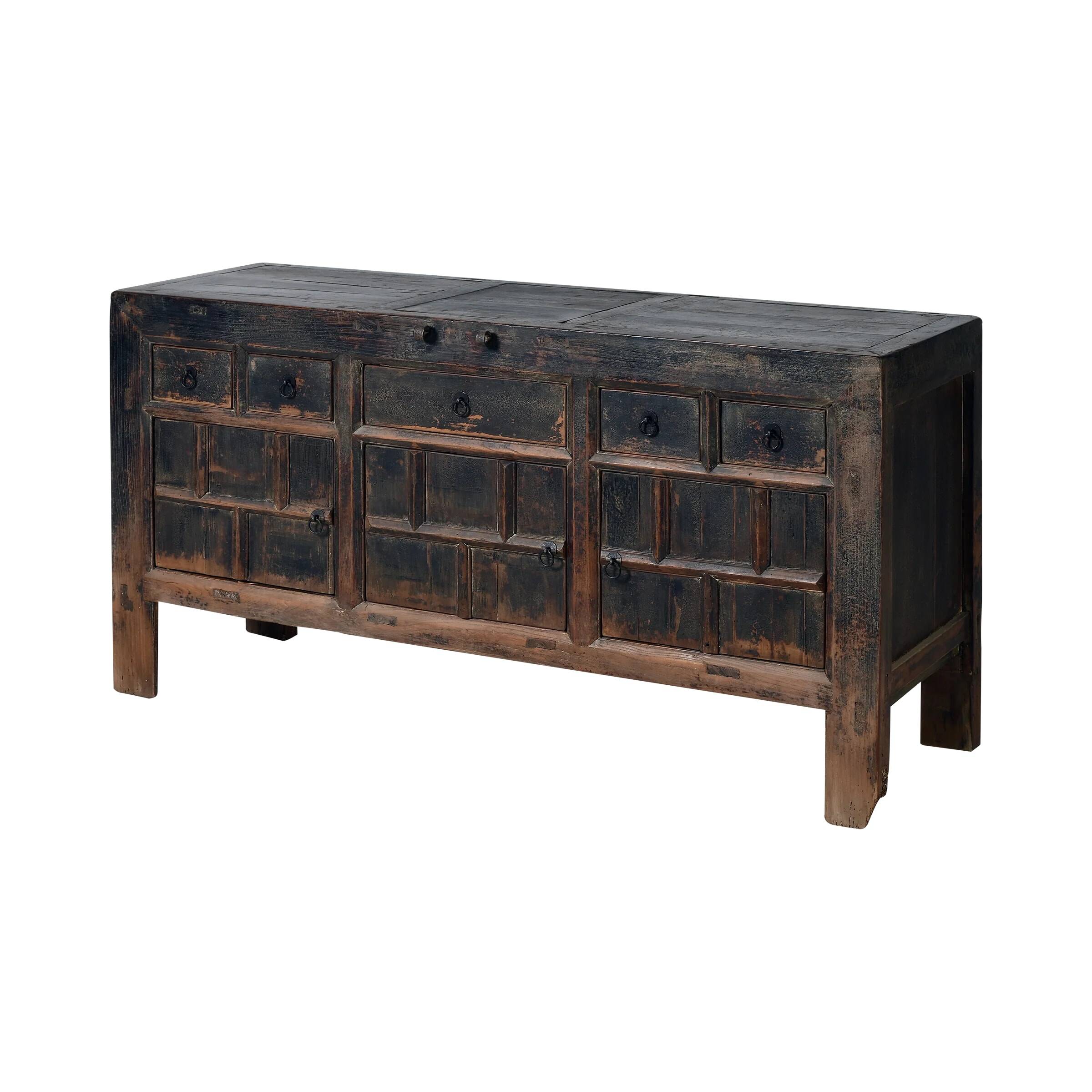 Qingdao - Antique Chinese buffet in solid elm no. 8