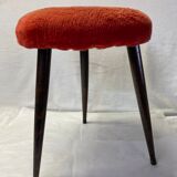Vintage tripod stool red moumoute
